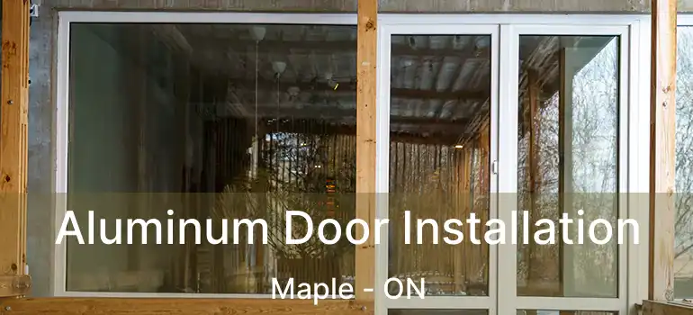  Aluminum Door Installation Maple - ON
