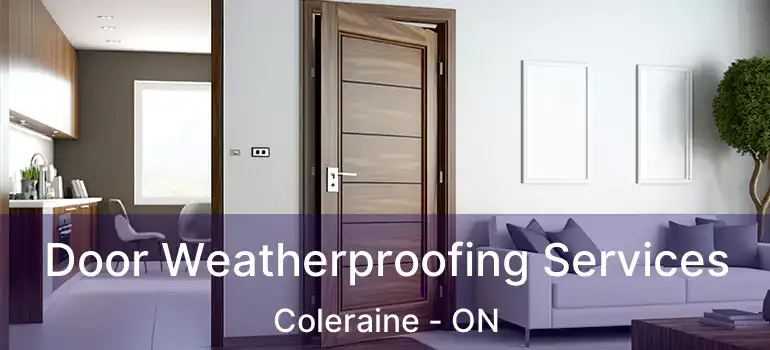 Door Weatherproofing Services Coleraine - ON