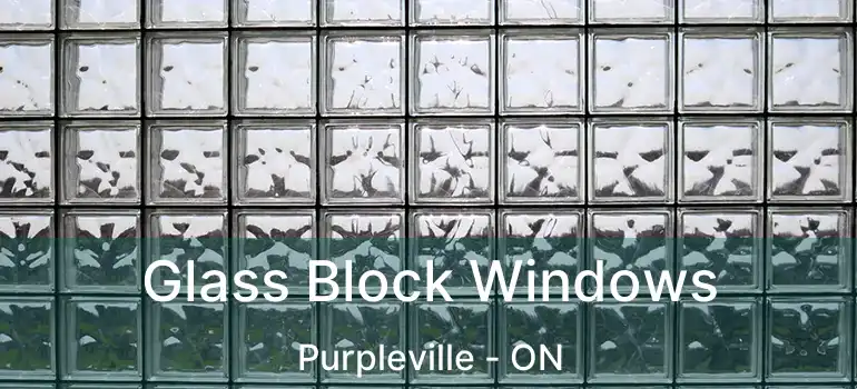 Glass Block Windows Purpleville - ON