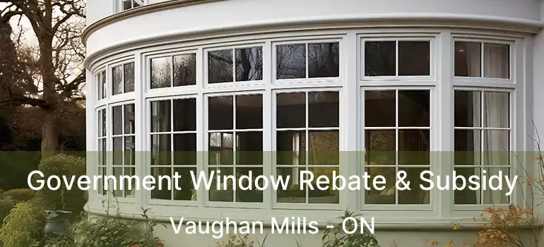 Government Window Rebate & Subsidy Vaughan Mills - ON