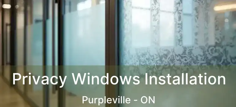  Privacy Windows Installation Purpleville - ON