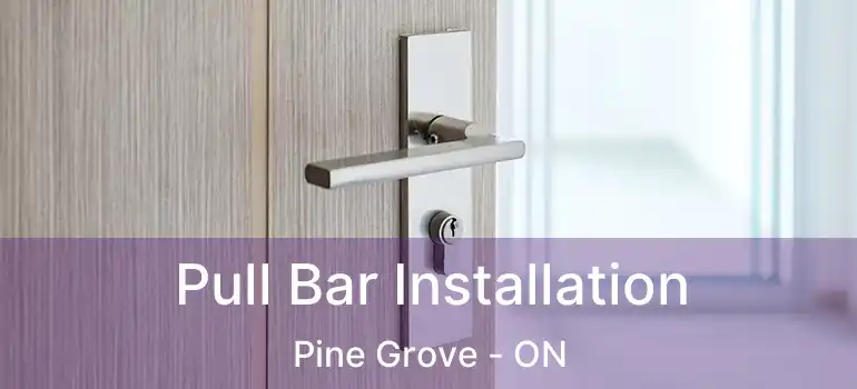  Pull Bar Installation Pine Grove - ON