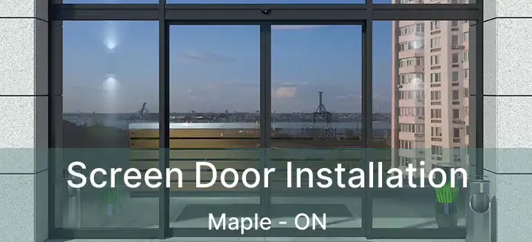 Screen Door Installation Maple - ON