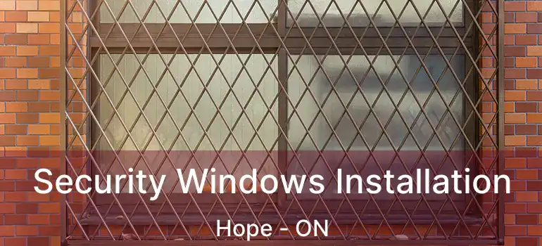 Security Windows Installation Hope - ON