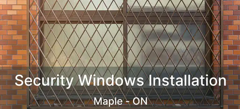  Security Windows Installation Maple - ON