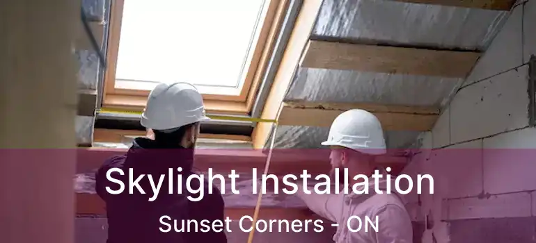  Skylight Installation Sunset Corners - ON