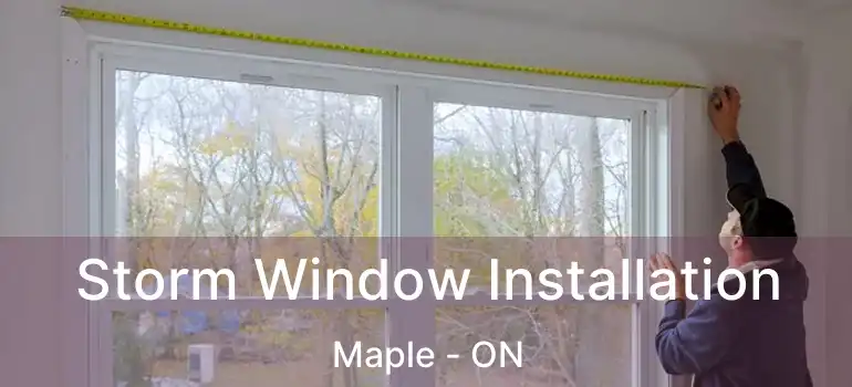  Storm Window Installation Maple - ON
