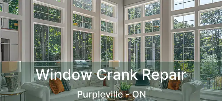 Window Crank Repair Purpleville - ON