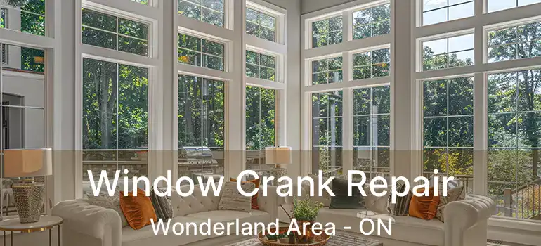 Window Crank Repair Wonderland Area - ON