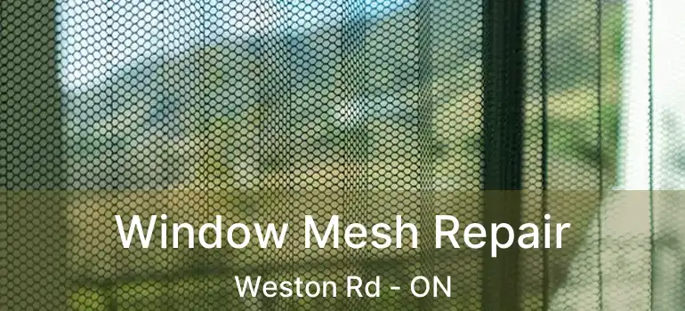 Window Mesh Repair Weston Rd - ON