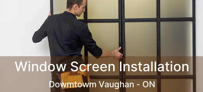  Window Screen Installation Dowmtowm Vaughan - ON